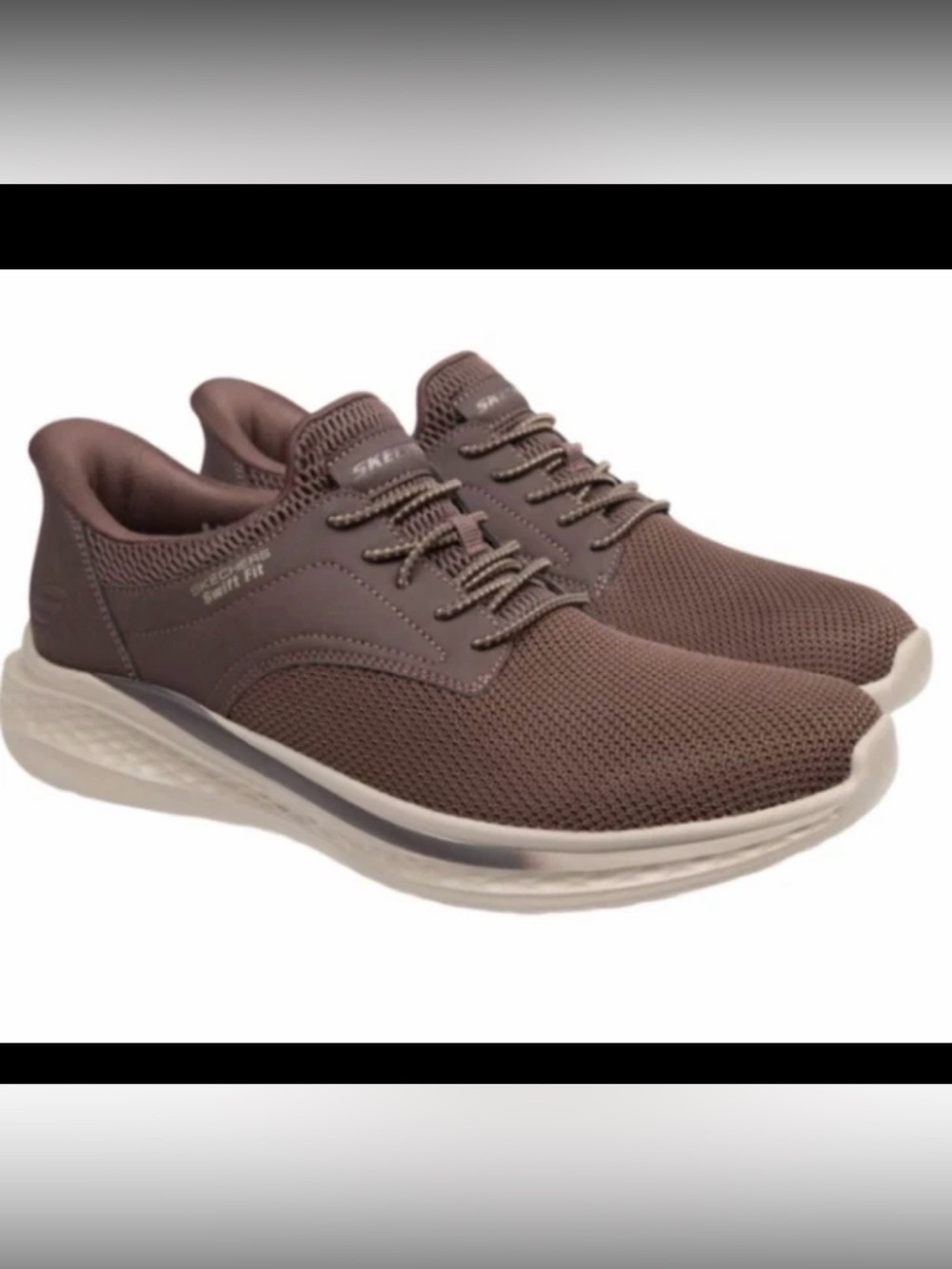 Skechers Mens Hands Free Swift Fit Sneakers Brown Size 12 M US